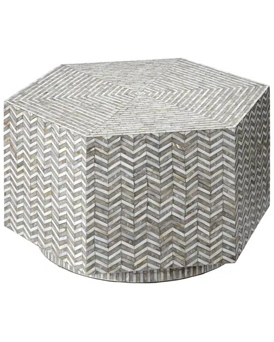 Jamie Young Co. Brando Mother-of-pearl Hexagon Coffee Table