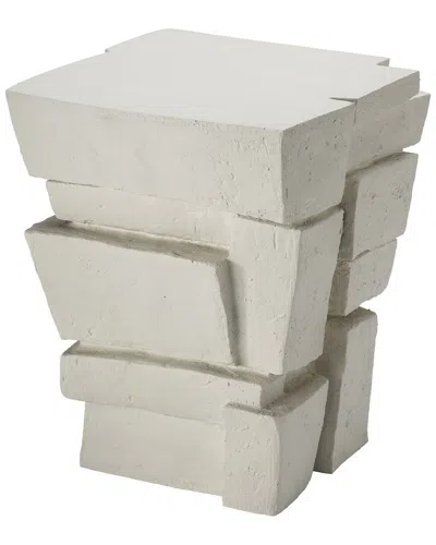 Jamie Young Co. Brick Fiber Glass Indoor/outdoor Side Table In White
