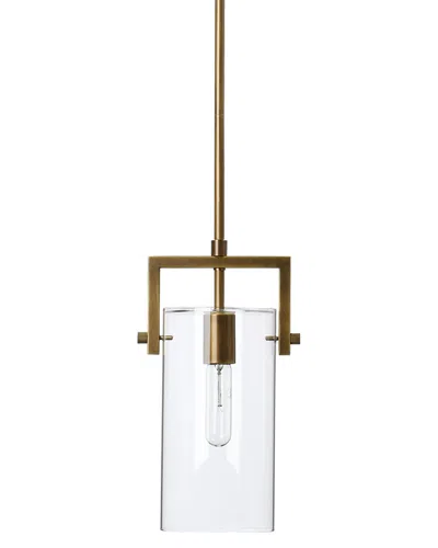 Jamie Young Co. Cambrai Brass & Glass Pendant In Gold