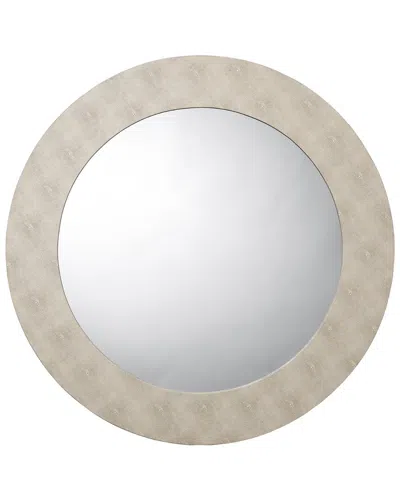 Jamie Young Co. Chester Round Mirror In Ivory