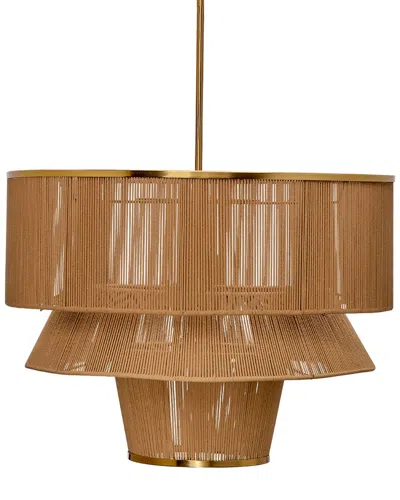 Jamie Young Co. Dimension 1-light Iron & Cotton Chandelier In Multi