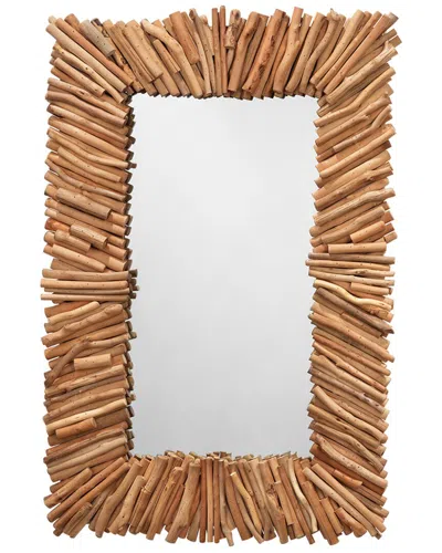 Jamie Young Co. Driftwood Rectangle Mirror In Brown