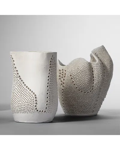 Jamie Young Co. Eclipse Vase In White