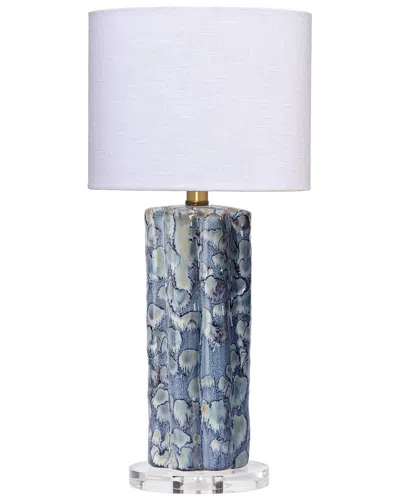 Jamie Young Co. Flurry Ceramic Small Table Lamp With Linen Shade In Multi