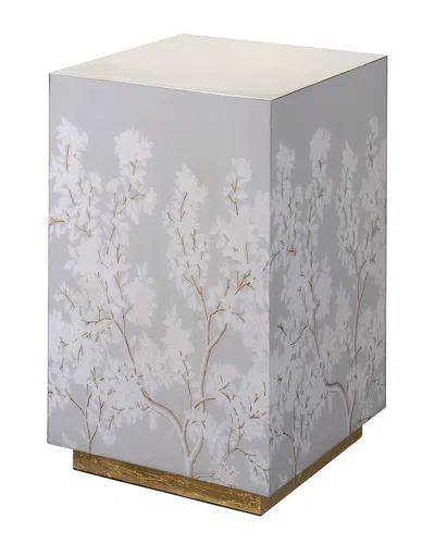 Jamie Young Co. Garland Floral Accent Side Table In Gray