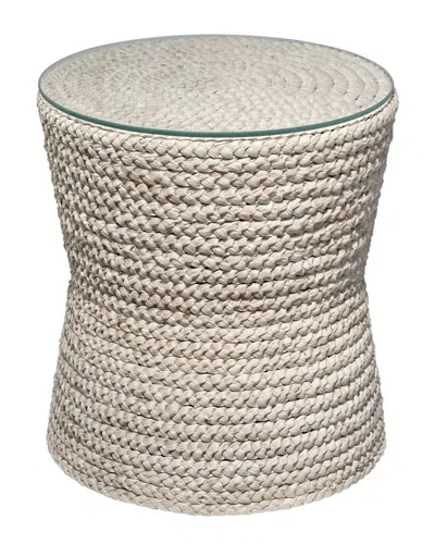 Jamie Young Co. Grain Braided Side Accent Table In Brown