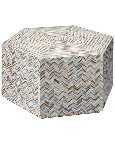 Jamie Young Co. Hepburn Mother-of-pearl Hexagon Coffee Table