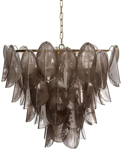 Jamie Young Co. Magnolia 10-light Quartz Glass Chandelier In Brown