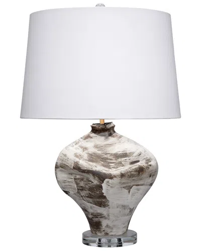 Jamie Young Co. Maurice Ceramic Table Lamp With Linen Shade In Gray