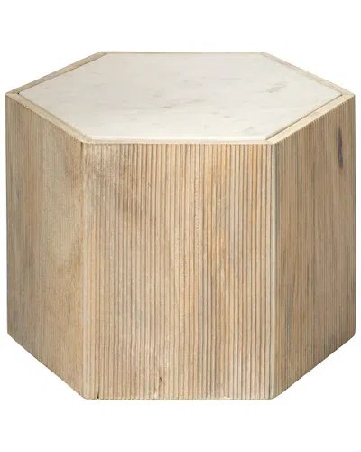 Jamie Young Co. Medium Argan Hexagon Table In Neutral