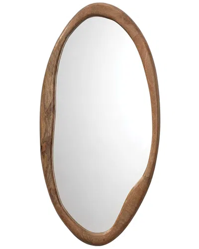 Jamie Young Co. Organic Oval Mirror In Brown