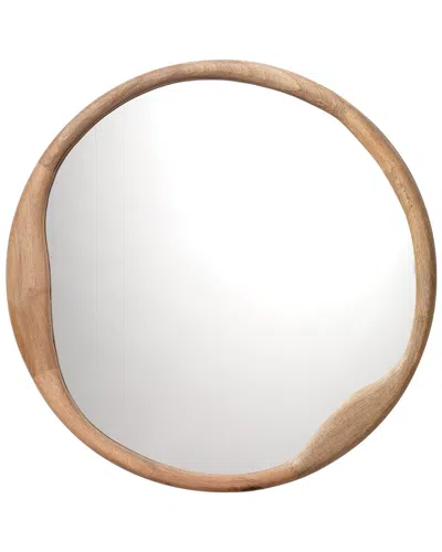 Jamie Young Co. Organic Round Mirror In Brown