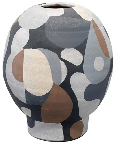 Jamie Young Co. Pablo Short Vase In Beige