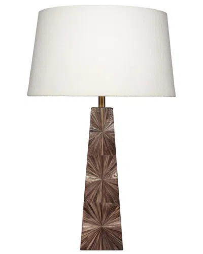 Jamie Young Co. Palm Marquetry Table Lamp With Linen Shade