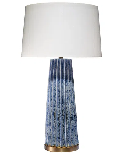 Jamie Young Co. Pleated Table Lamp In Blue