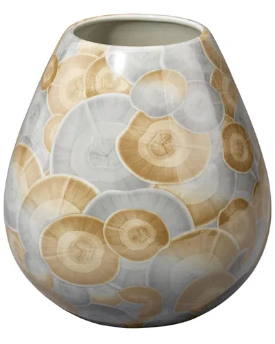Jamie Young Co. Pura Ceramic Decorative Vase In Gray