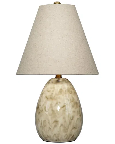 Jamie Young Co. Raindrop Ceramic Table Lamp With Linen Shade In Neutral