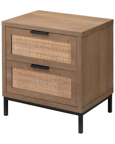 Jamie Young Co. Reed 2 Drawer Side Table In Brown