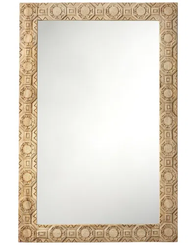 Jamie Young Co. Relief Wood Carved Rectangle Wall Mirror
