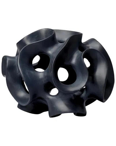 Jamie Young Co. Ribbon Sphere In Black Resin