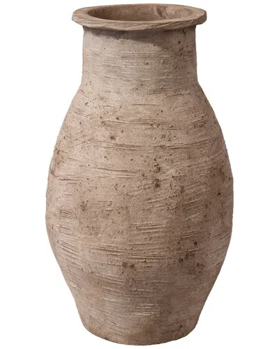 Jamie Young Co. Root Ceramic Decorative Vase In Brown