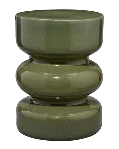 Jamie Young Co. Saguaro Ceramic Garden Stool In Green