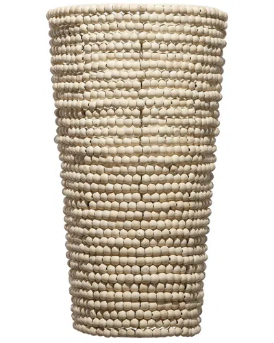 Jamie Young Co. Seawall Beaded Cone Sconce In Grey