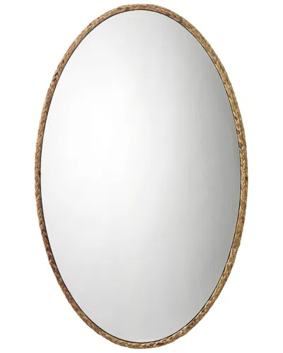 Jamie Young Co. Sparrow Braided Oval Mirror In Brown