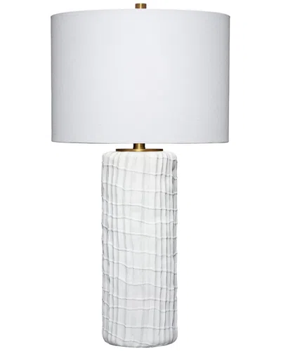 Jamie Young Co. Trunk Polyresin Table Lamp With Linen Shade In White
