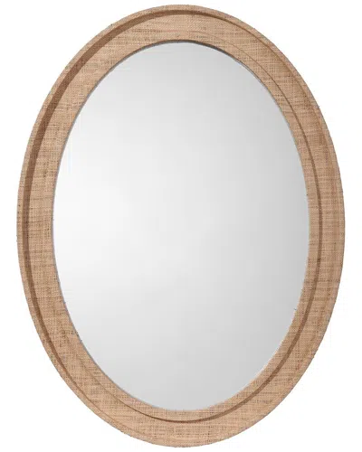Jamie Young Co. Valley Raffia Oval Wall Mirror