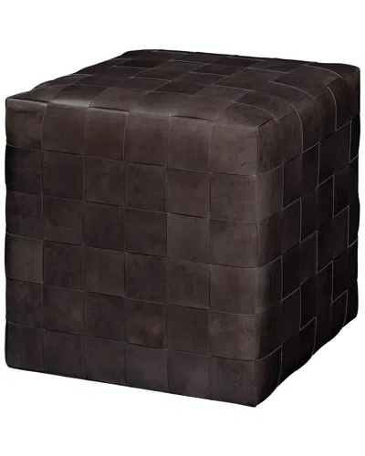 Jamie Young Co. Woven Leather Ottoman
