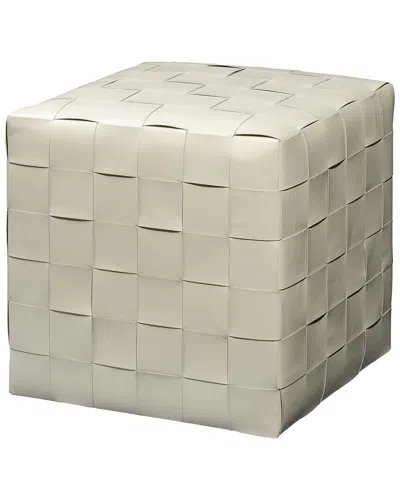 Jamie Young Co. Woven Leather Ottoman