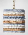 Jamie Young Coastal Strand Pendant Light In Blue, White, Natural