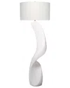 Jamie Young Cobra Ricestone Floor Lamp With Linen Shade
