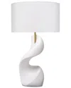 Jamie Young Cobra Ricestone Table Lamp With Linen Shade