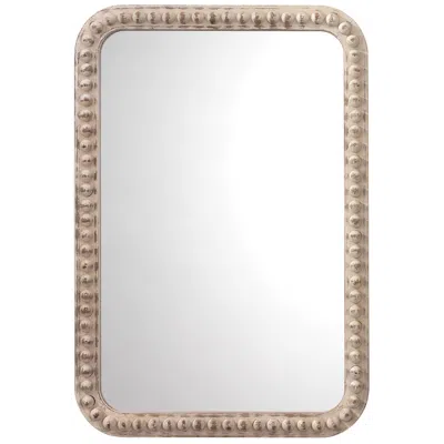 Jamie Young Company Audrey White Washed Wood 23 1/2" X 34" Wall Mirror