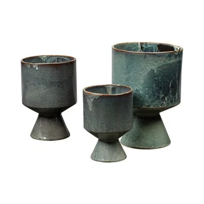 Jamie Young Company Berkeley 3 Piece Pot Set In Royal Blue