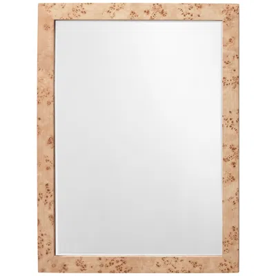 Jamie Young Company Chandler Natural Burl Wood 25" X 33" Rectangular Wall Mirror