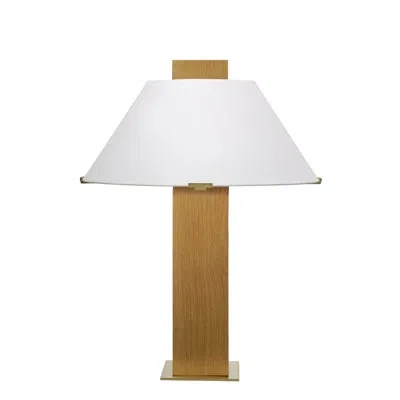 Jamie Young Company Craftsman Veneer Table Lamp, Natural Oak In Beige