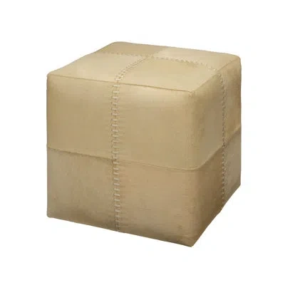 Jamie Young Company Cream Hide Ottoman, Small In Neutral