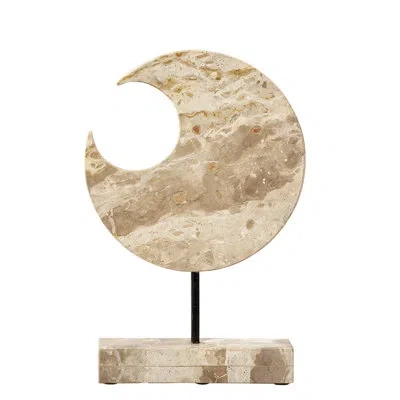 Jamie Young Company Crescent Handmade Sculpture Figurine / Sculpture In Brown,cream,black