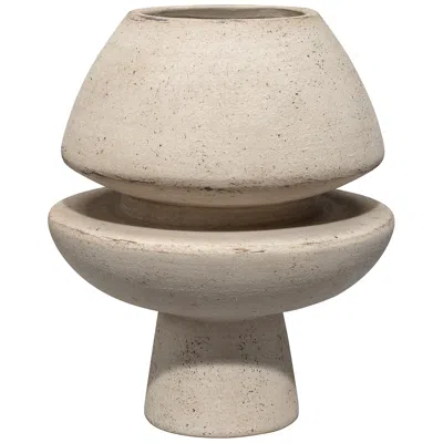 Jamie Young Company Foundation 9 1/2" High Off-white Ceramic Decorative Vase