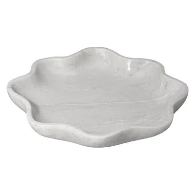 Jamie Young Company Frill Marble Decorative Bowl In White