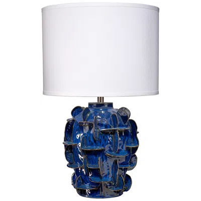 Jamie Young Company Helios Ceramic Table Lamp, Blue
