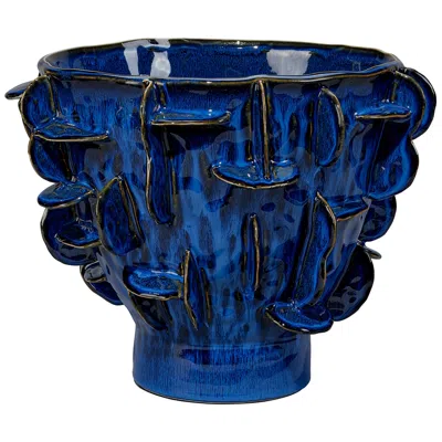 Jamie Young Company Helios Vase Cobalt Blue