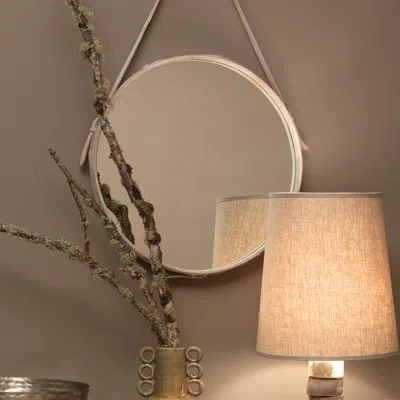 Jamie Young Company Hide Wall Mirror In White
