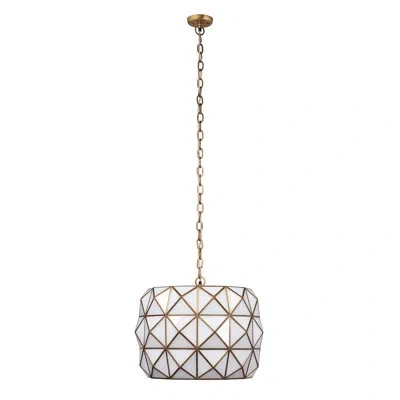 Jamie Young Company Hollywood 3 - Light Antique Brass Geometric Pendant