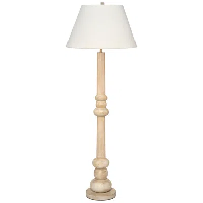Jamie Young Company Jamie Young Augustine Wood Floor Lamp 68" In Off-white In Brown