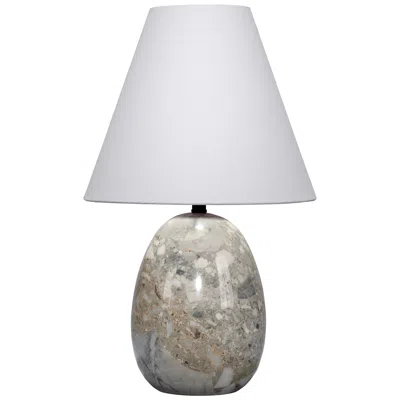 Jamie Young Company Jamie Young Capsule Travertine Table Lamp With Linen Shade