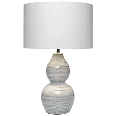 Jamie Young Company Jamie Young Catalina Ceramic Wave Table Lamp With Linen Shade